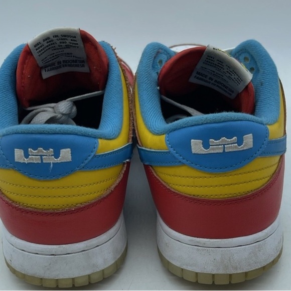 🔥Nike Dunk Low x LeBron James x Fruity Pebbles Red (DH8009-600) Sz 7.5 Women - Picture 4 of 11
